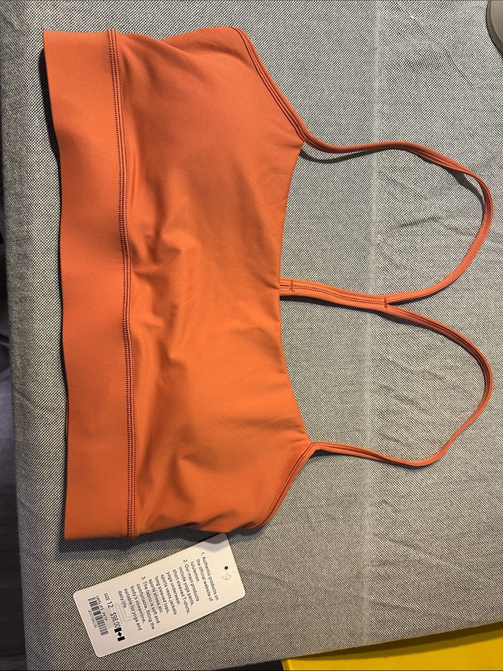 lululemon athletica Orange Strappy Sports Bra